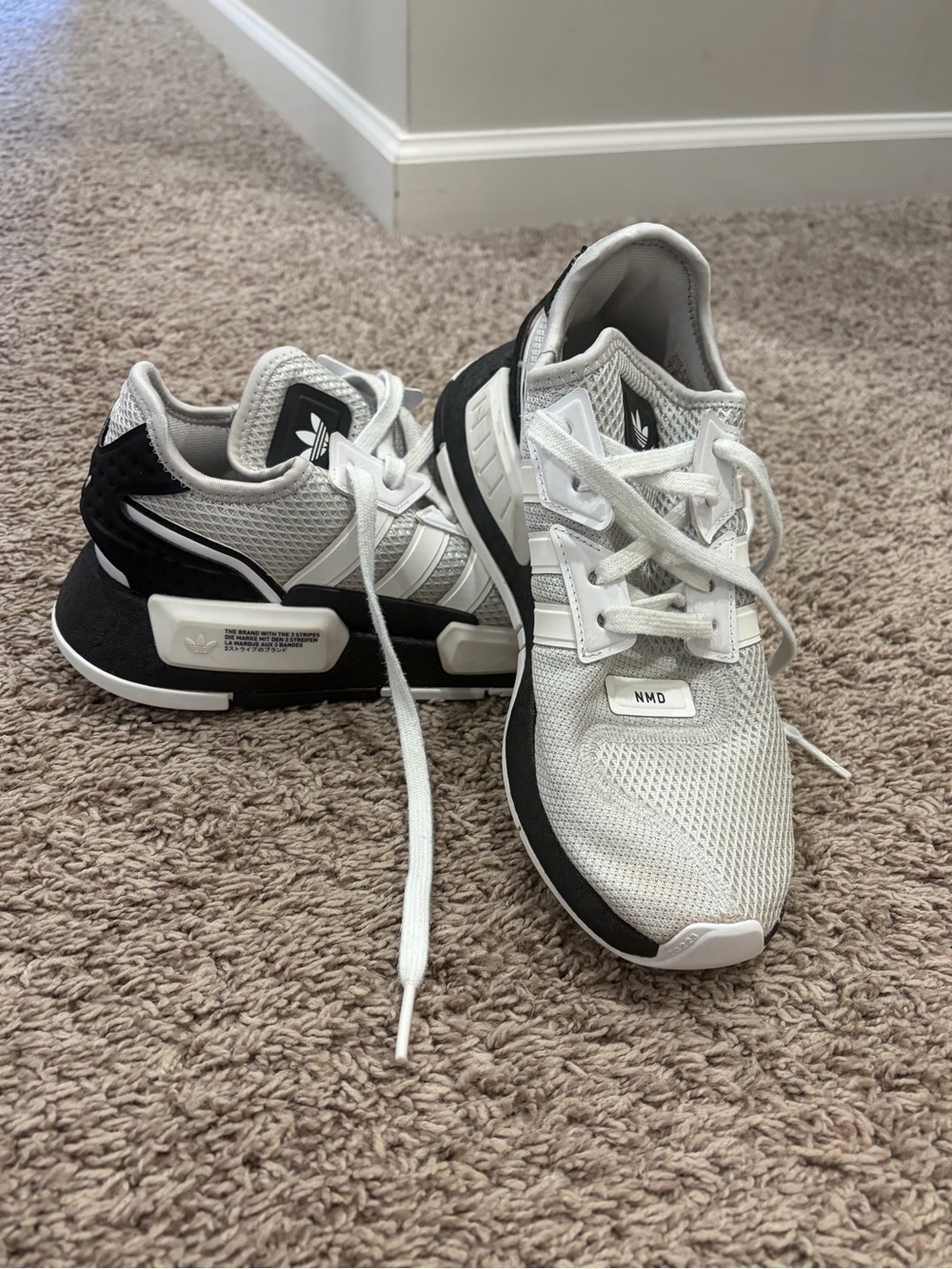 adidas Kids NMD Sneakers White and Black